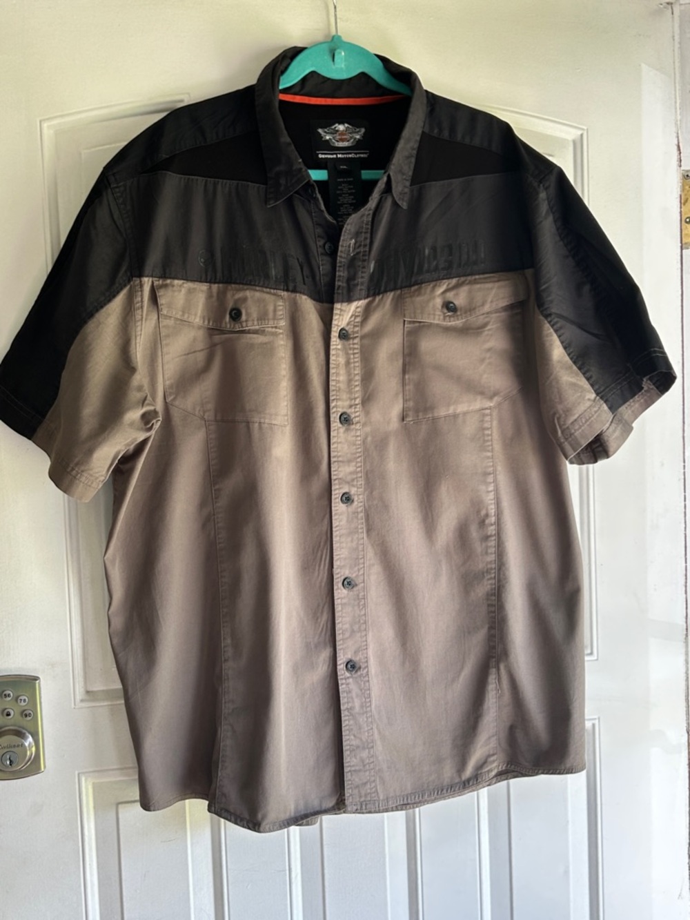 HARLEY DAVIDSON MEN’S WORKWEAR BUTTON DOWN VENTED 100% COTTON SZ XXL